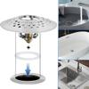 Universal Tub Stopper with Lid Hair Collector, Tub Drain Lid Stopper Pop-up Tub Drain Plug, Easy Installation and Cleaning, Bathtub Stopper with Drain Hair Catcher view 4