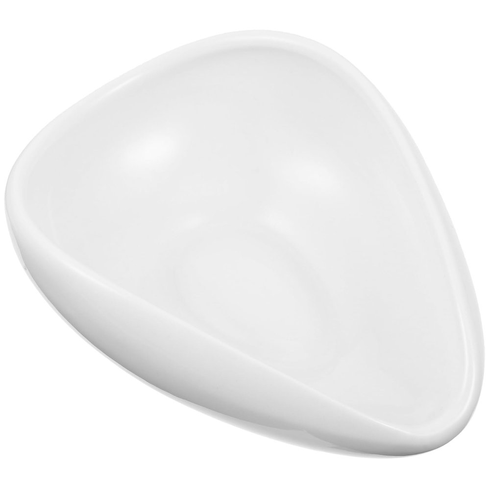 BESTonZON White Porcelain Cha Vessel, 3.9x2.9 inch Coffee Beans Dosing Cup, White Porcelain Cha Ice Scoop Sugar Spoon Tea Scoop Vessel