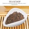 BESTonZON White Porcelain Cha Vessel, 3.9x2.9 inch Coffee Beans Dosing Cup, White Porcelain Cha Ice Scoop Sugar Spoon Tea Scoop Vessel view 4