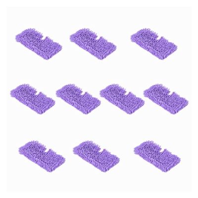LANGshaw 10PCS Chenille Yarn Material Steam Cleaner Head Mop Pads, Compatible for Shark S3550/s3901/s3601/s3501 Series Steam Cleaner Parts Leisurely