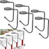 Komotu Christmas Stocking Holders for Mantle, Upgrade Non-Slip Safety Mantel Hooks Hanger Grip Fireplace Hang Hook for Christmas Halloween Party Decoration(Gun Black,6) view 1