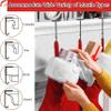 Komotu Christmas Stocking Holders for Mantle, Upgrade Non-Slip Safety Mantel Hooks Hanger Grip Fireplace Hang Hook for Christmas Halloween Party Decoration(Gun Black,6) view 4