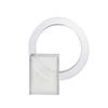 A&B Home Glass Ring Statue - Contemporary Glass Decorative Object, Tabletop Home Decor, Bedroom Living Room Bathroom Entryway Console Table Book Shelf Accent Piece, 6" x 2" x 5" view 1
