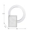 A&B Home Glass Ring Statue - Contemporary Glass Decorative Object, Tabletop Home Decor, Bedroom Living Room Bathroom Entryway Console Table Book Shelf Accent Piece, 6" x 2" x 5" view 2