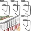 Komotu Christmas Stocking Holders for Mantle, Upgrade Non-Slip Safety Mantel Hooks Hanger Grip Fireplace Hang Hook for Christmas Halloween Party Decoration(Gun Black,8) view 1