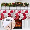 Komotu Christmas Stocking Holders for Mantle, Upgrade Non-Slip Safety Mantel Hooks Hanger Grip Fireplace Hang Hook for Christmas Halloween Party Decoration(Gun Black,8) view 2