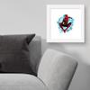 Trends International Gallery Pops Marvel Spider-Man: No Way Home - Fractured Web Slinger Wall Art Wall Poster, 12" x 12", White Framed Version view 4