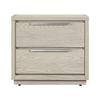 Armen Living Abbey 2 Drawer Nightstand in Grey Oak Wood view 1