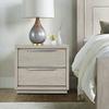 Armen Living Abbey 2 Drawer Nightstand in Grey Oak Wood view 2