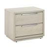 Armen Living Abbey 2 Drawer Nightstand in Grey Oak Wood view 3