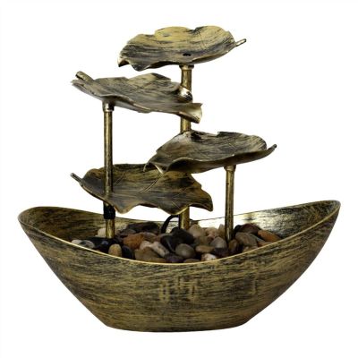 Indoor Tabletop Fountains Tabletop Fountain Interior Decoration Desktop Waterfall Fountain Office Desk Waterfall Fountain Home Bedroom Living Room Lotus Leaf Table Fountains Decoration Meditation Foun