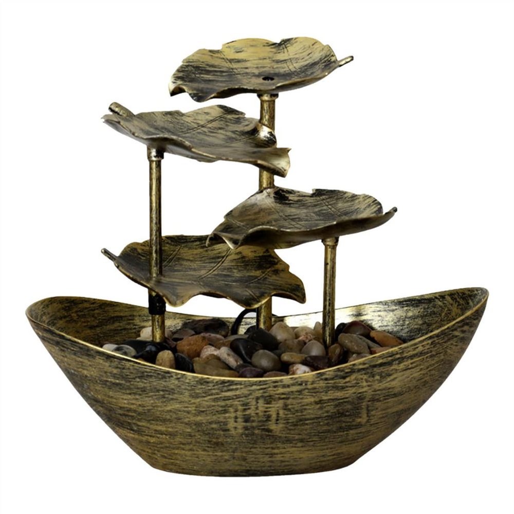 Indoor Tabletop Fountains Tabletop Fountain Interior Decoration Desktop Waterfall Fountain Office Desk Waterfall Fountain Home Bedroom Living Room Lotus Leaf Table Fountains Decoration Meditation Foun