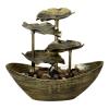 Indoor Tabletop Fountains Tabletop Fountain Interior Decoration Desktop Waterfall Fountain Office Desk Waterfall Fountain Home Bedroom Living Room Lotus Leaf Table Fountains Decoration Meditation Foun view 1