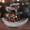 Indoor Tabletop Fountains Tabletop Fountain Interior Decoration Desktop Waterfall Fountain Office Desk Waterfall Fountain Home Bedroom Living Room Lotus Leaf Table Fountains Decoration Meditation Foun view 4
