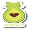 Avocato Avocado Cat 5 Inch Waterproof Decal Sticker Wall Window Vegan Bee Vegetarian Pride Natural Hippie Green Art Artistic Peta Homemade Nuts Sunflower Tie Dye Peace Kosher Tofu Feminist CS1477-2PK view 1