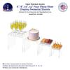 Marketing Holders 4 Piece Acrylic Riser Display Stands Clear 1/4" Thick Square Retail Platforms 6" 8" 10" and 12" Tabletop Showcase Pedestals view 4