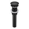 Luxier Brass Bathroom Sink Pop-Up Drain Stopper for Vessel and Vanity Sinks with Overflow in Matte Black, DS02-TM view 1