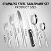 Silverware Set 24 Piece Stainless Steel Flatware Service for 4,Mirror Polished Home Kitchen Cutlery Utensil Dishwasher Safe view 2