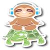 Sloth Turtle 5 Inch Waterproof Decal Sticker Wall Window Vegan Music Headphones Bee Vegetarian Pride Natural Hippie Green Art Artistic Peta Homemade Nuts Sunflower Tie Dye Peace Kosher Tofu Feminist CS1476-2PK view 1
