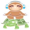 Sloth Turtle 5 Inch Waterproof Decal Sticker Wall Window Vegan Music Headphones Bee Vegetarian Pride Natural Hippie Green Art Artistic Peta Homemade Nuts Sunflower Tie Dye Peace Kosher Tofu Feminist CS1476-2PK view 2