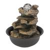 Indoor Tabletop Fountains Cascading Resin-Rock Falls Tabletop Water Fountain with LED Geomantic Ball for Office Study Room Indoor Home Desk Decor Decoration Meditation Fountain view 3