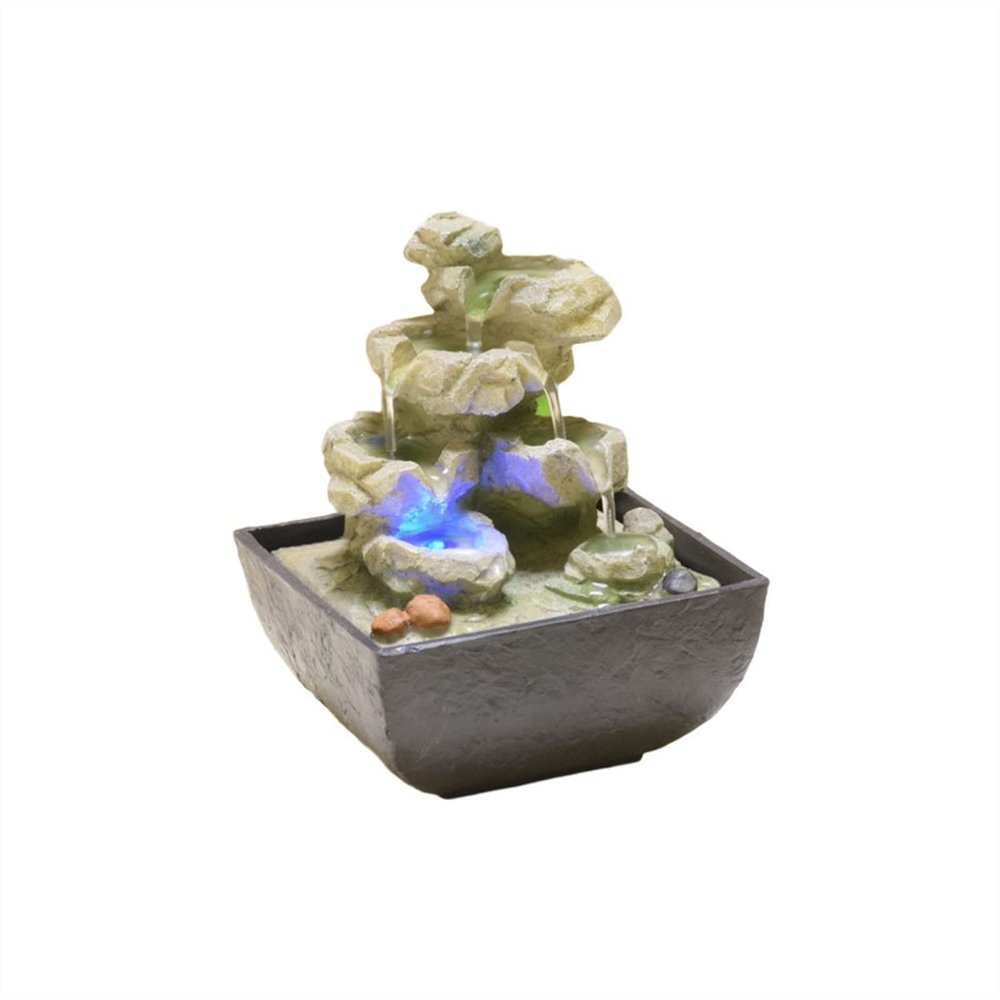 BNNP Indoor Tabletop Fountains Tabletop Fountain Home Stone Water Desktop Fountain Bedroom Living Room Decor Waterfall Fountain Office Desk Decoration Fountains Decoration Meditation Fountain