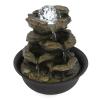 Indoor Tabletop Fountains Cascading Resin-Rock Falls Tabletop Water Fountain with LED Geomantic Ball for Office Study Room Indoor Home Desk Decor Decoration Meditation Fountain view 1
