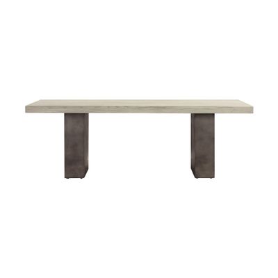Armen Living Abbey Concrete and Grey Oak Wood Coffee Table