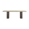 Armen Living Abbey Concrete and Grey Oak Wood Coffee Table view 1