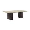 Armen Living Abbey Concrete and Grey Oak Wood Coffee Table view 3