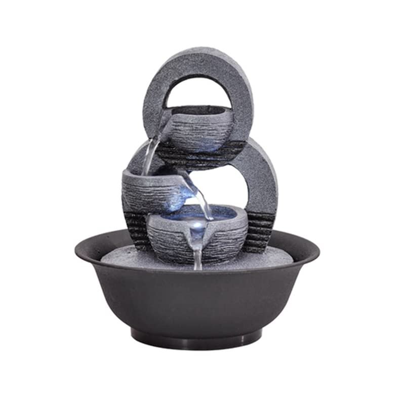 Indoor Tabletop Fountains Simple Living Room Flowing Water Fountain Decoration Feng Shui Ball Waterscape Office Table Wheel Decoration Housewarming Opening Gift Decoration Meditation Fountain
