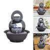 Indoor Tabletop Fountains Simple Living Room Flowing Water Fountain Decoration Feng Shui Ball Waterscape Office Table Wheel Decoration Housewarming Opening Gift Decoration Meditation Fountain view 2