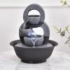 Indoor Tabletop Fountains Simple Living Room Flowing Water Fountain Decoration Feng Shui Ball Waterscape Office Table Wheel Decoration Housewarming Opening Gift Decoration Meditation Fountain view 3