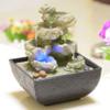 Indoor Tabletop Fountains Office Home Feng Shui Wheel Ornament Flowing Water Small Fountain Decoration Creative Desktop Rockery Desktop Decoration Decoration Meditation Fountain view 2