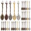AUEAR, 50 Pack Vintage Crystal Spoons Set Carved Coffee Tea for Home Office Party Supplies view 1