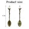 AUEAR, 50 Pack Vintage Crystal Spoons Set Carved Coffee Tea for Home Office Party Supplies view 2