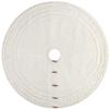Starry Dynamo 60-Inch Cable Sweater Knit Christmas Tree Skirt with Wooden Toggles, Cream view 2