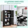 Letaya Metal Storage Cabinet with Lock Door, Adjustable Shelf Steel Cabinets for Office, Home,Pantry,Kitchen,Garage Utility Cabinet (4 Door-Black) view 4