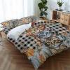 YESOF66 Zipper Duvet Cover Set Soft Comforter Cover Set for Girls Boys,Thanksgiving Cute Cat Pumpkin Leaves Black Buffalo Plaid Daisy Bedding Sets Twill Plush Bed Sheet Set,Twin Size view 4