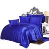 Yarns of Cotton 7 PC All Season Silky Satin Comforter+Sheet Set Oversized King Size Luxury Bedding Sets Wrinkle Free & Breathable Set Durable Satin Bedding Set (Royal Blue, Oversized King) view 1