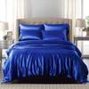 Yarns of Cotton 7 PC All Season Silky Satin Comforter+Sheet Set Oversized King Size Luxury Bedding Sets Wrinkle Free & Breathable Set Durable Satin Bedding Set (Royal Blue, Oversized King) view 3
