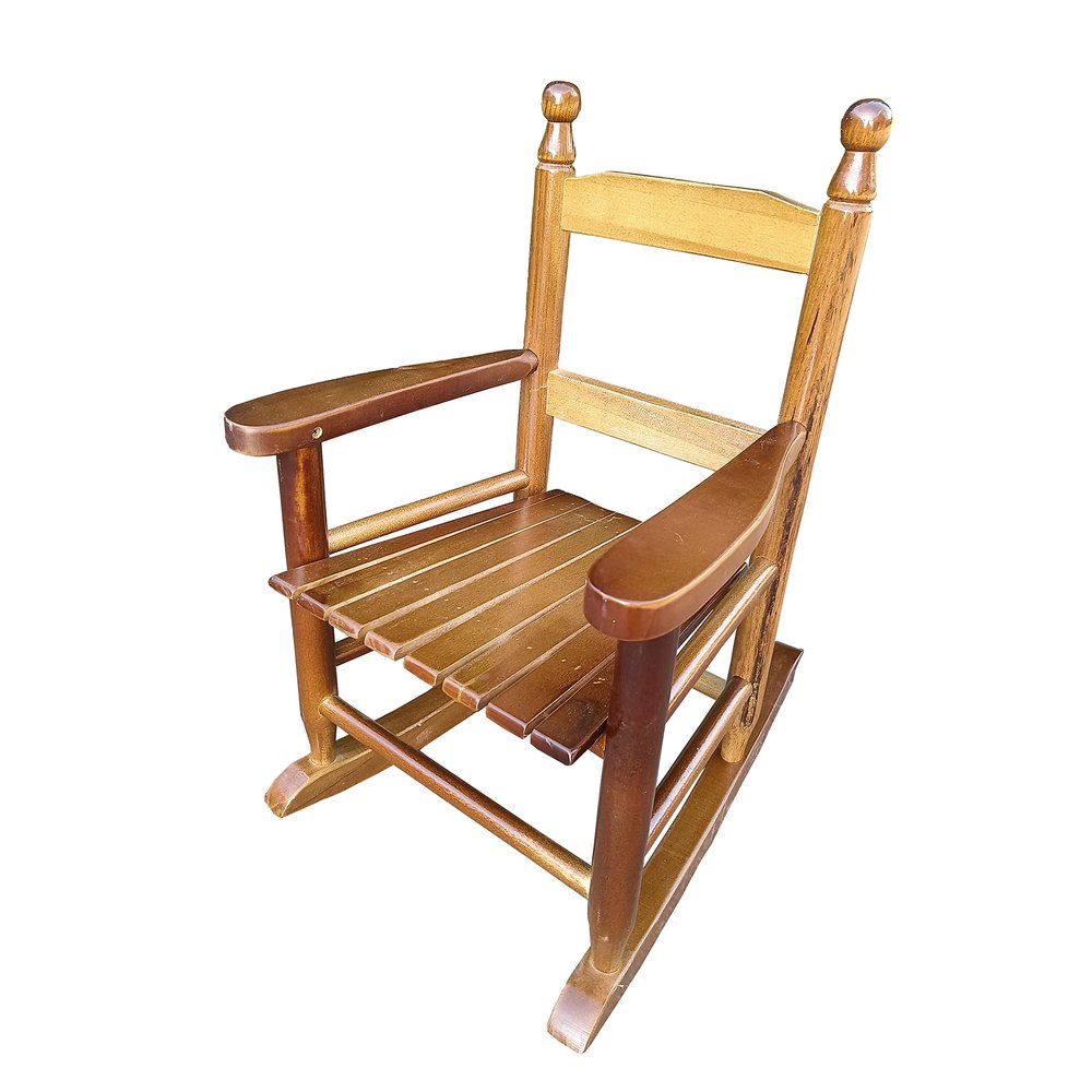 Goujxcy Kids' Rocking Chairs, Childrens Rocking Chair, Wooden Classic Rocker Chair Indoor Outdoor for Youth/Childs/Childrens Porch Rocker Chair for Living Room,Bedroom,Balconies, Porches (Brown2)
