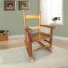 Goujxcy Kids' Rocking Chairs, Childrens Rocking Chair, Wooden Classic Rocker Chair Indoor Outdoor for Youth/Childs/Childrens Porch Rocker Chair for Living Room,Bedroom,Balconies, Porches (Brown2) view 2