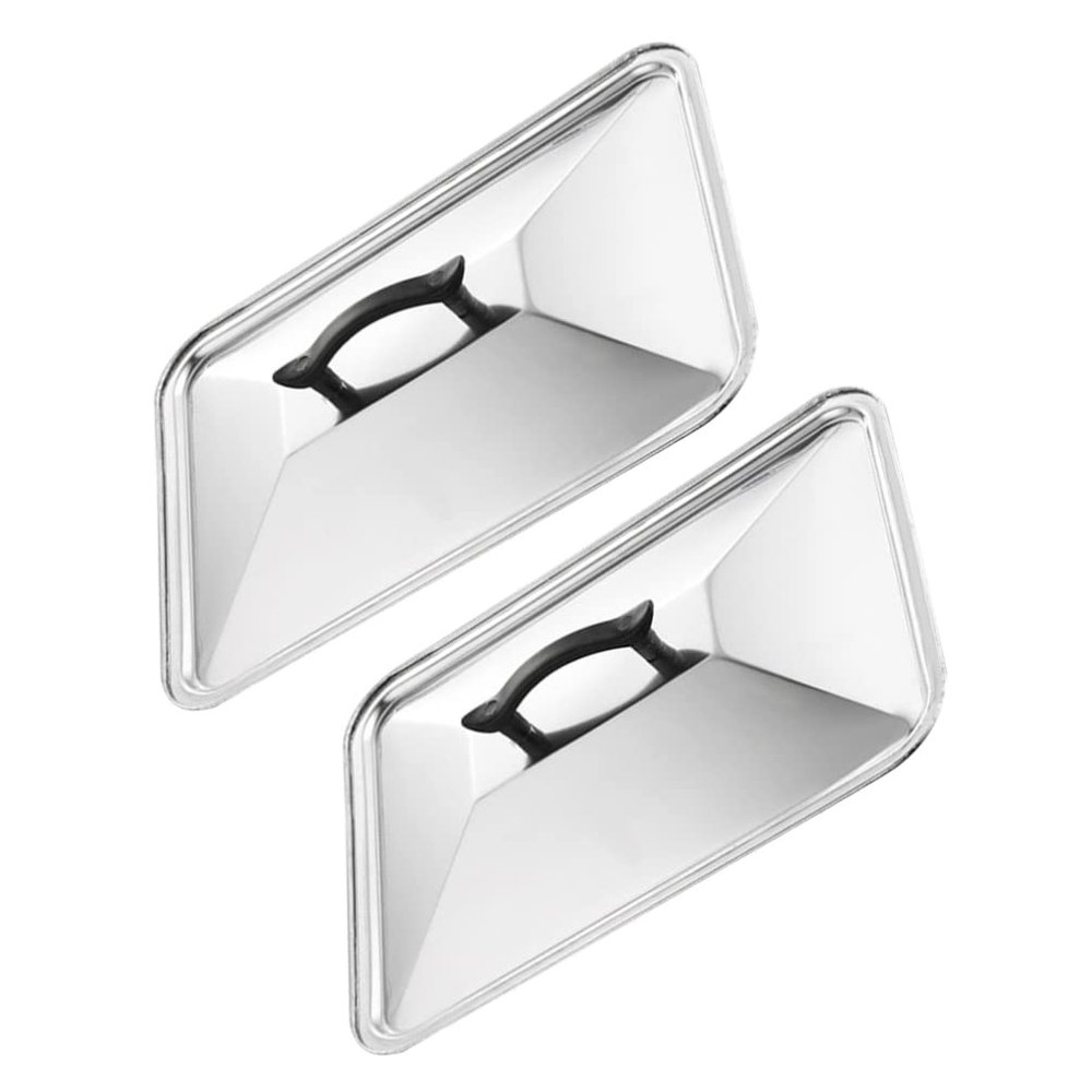 CALLARON Stainless Steel Food Dish Cover Protective Lids for Fish Plate Grill Pan
