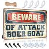 gaeruite Security Signs for House Beware of Attack Boer Goat Metal Sign No Treaspassing Signs Metal No Tresspass Signs (Size : 30X40CM) view 1