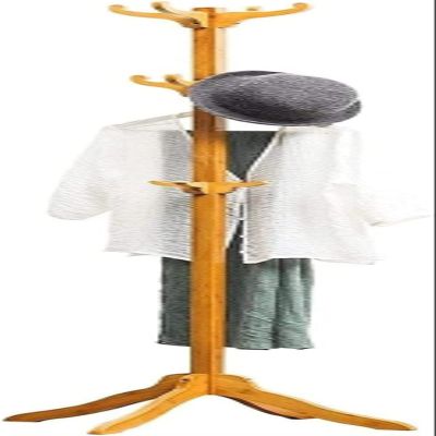 YQBUER Coat Rack Wall Mounted Coat Rack Traditional Furniture Coat/Hat Rack Household Storage Rack Three-Layer Hook Super Load-Bearing Floor-Standing Simple Coat Rack for The Entryway Bathroom