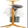 YQBUER Coat Rack Wall Mounted Coat Rack Traditional Furniture Coat/Hat Rack Household Storage Rack Three-Layer Hook Super Load-Bearing Floor-Standing Simple Coat Rack for The Entryway Bathroom view 1