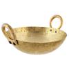 4 litre Pure Brass Hammered Kadai | Pital Kadhai | Heavy Weight Wok with Handle for Daily Use Wedding Gift By Tradebulk view 1
