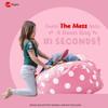 WEKAPO Stuffed Animal Storage Bean Bag Chair Cover for Kids | Stuffable Zipper Beanbag for Organizing Children Plush Toys Large Premium Cotton Canvas (Pink Dot, XX-Large) view 3