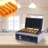 Commercial Corn Dog Waffle Maker Machine, 1500W 6 Hotdog Waffles on a Stick, 50-300 Temp Control, 5-min Timer French Muffin Cooker(110V) view 3
